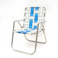 Vintage Folding Chair-White×Blue #1