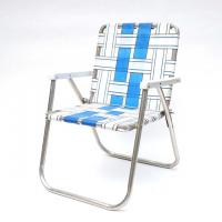 Vintage Folding Chair-White×Blue #2
