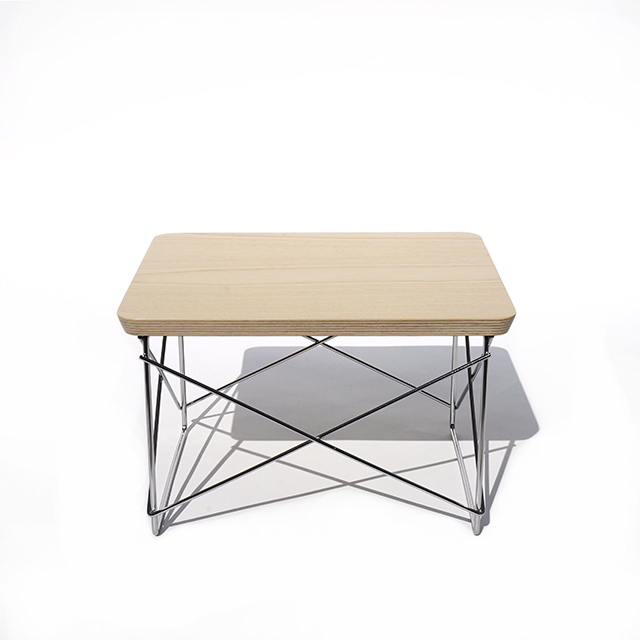 Eames Wire Base Table-White Ash/Chrome