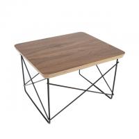 Eames Wire Base Table-Walnut/Black