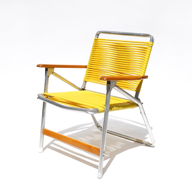 Vintage Vinyl Tube Folding Aluminum Chair #1