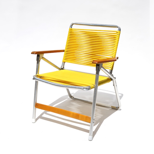 Vintage Vinyl Tube Folding Aluminum Chair #2