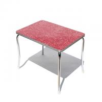 Vintage 50's Red Marble Laminate Table