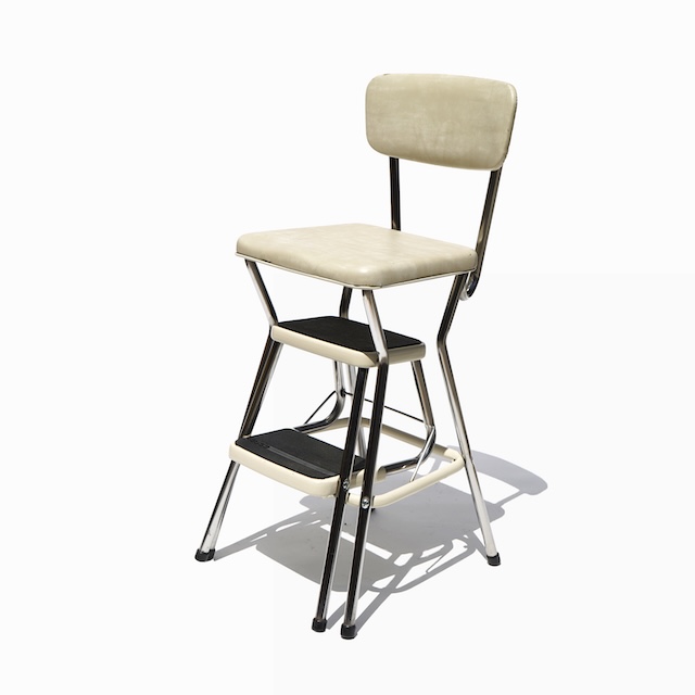 Vintage COSCO Step Stool-Off White