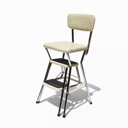 Vintage COSCO Step Stool-Off White