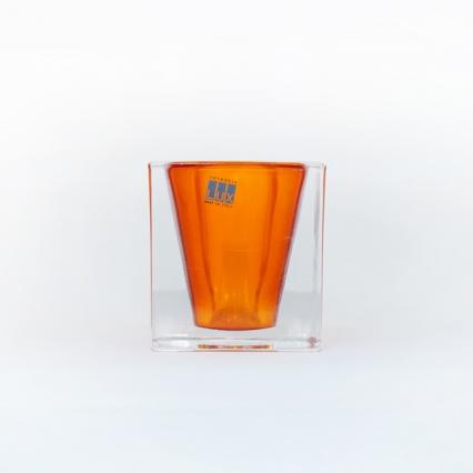 LUX Vetreria Italy Orange Art Glass