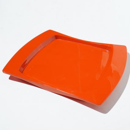 MCM DANSK Orange Lacquer Tray