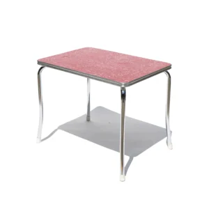 Vintage 50's Red Marble Laminate Table